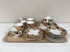 A tray of twenty-three pieces of Bell bone china tea china, pattern no.
