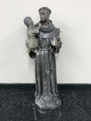 A chalk religious figure