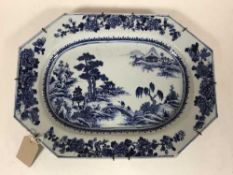 An 18th century Chinese porcelain meat plate,