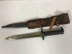 A Swedish model 1896 bayonet in scabbard