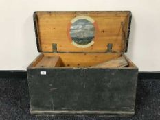 An antique pine box