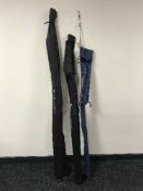 Three fishing rods - Shakespeare XK 4000 boat rod,