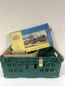 A boxed Hornby dublo two-rail electric train set, together with a box of further rolling stock,