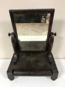 A Victorian mahogany toilet mirror