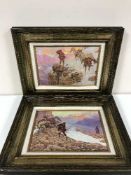 A pair of framed C.M.