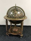 A globe drinks trolley