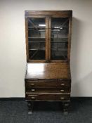 An early twentieth century oak bookcase