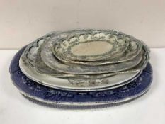 A collection of eight late nineteenth and early twentieth century meat plates