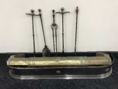 An early 20th century chrome fire curb,