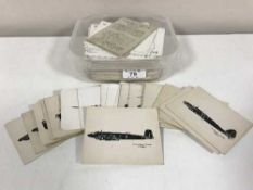 A box of WWII Royal Observer Corps Aircraft and Recognition cards