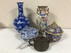 A Chinese porcelain prunus decorated vase,