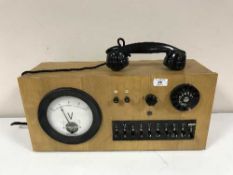 Two telephone switch board boxes