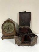 An Oriental hardwood table casket,