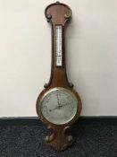 A late Victorian banjo barometer signed Bell,