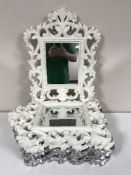 Six Rococo style wall mirrors (three cream,