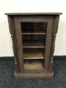 A painted Victorian mahogany music cabinet