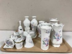 A tray of twenty piece of Aynsley little sweet heart china