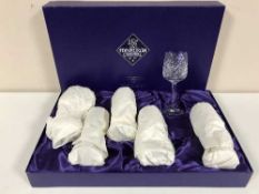 A set of six boxed Edinburgh Crystal wine glasses