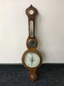 A late Victorian mahogany banjo barometer