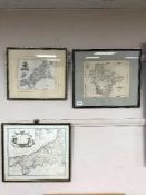 After Robert Morden : Cornwall, reproduction in colours,