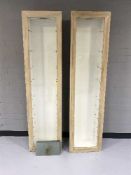 A pair of contemporary display cabinets