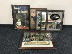 Six assorted advertising pictures / mirrors inc.