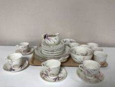 A Belleek china part tea service (forty-two pieces)