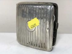 A silver cigarette case