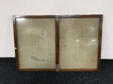A mahogany framed notice board