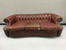 A Chesterfield style button backed settee