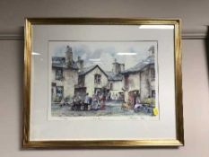 A gilt framed limited edition print after Brian Eden 'Hawkshead', signed in pencil,