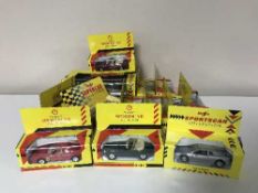 A tray of die cast classic sports car collection vehicles inc.