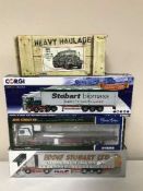 Four die cast Corgi heavy haulage vehicles inc,