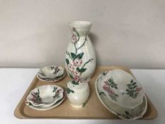 Eight pieces of Maling lustre china