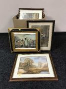 A box of gilt frames,