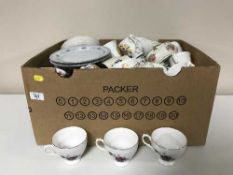 A large quantity of china cups, tea china, plates,