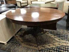 A Victorian mahogany oval breakfast table
