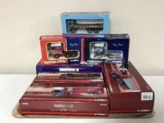 Seven Corgi commercial trucks and vehicles