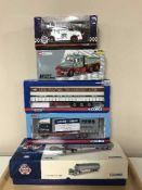 Five Corgi die cast vehicles including heavy haulage,