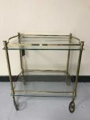 A two tier serving trolley