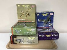 Five Corgi Aviation models - WWII aircraft to include Fleet Air Arm, Aircraft of the MTO,