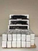 Seventeen railway locomotive collector's models on stands