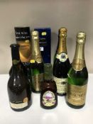 A group of ten bottles of alcohol including Harvey's Bristol Cream, Bailey's Irish Cream,