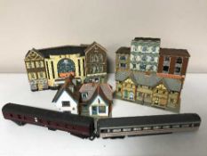 Four boxes of rolling stock, railway houses,