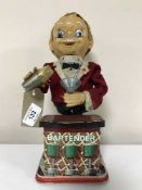 A vintage tin plated bar tender