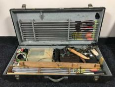 A good collection of archery equipment including five longbows ,