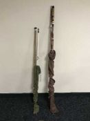 A two-piece fishing rod,