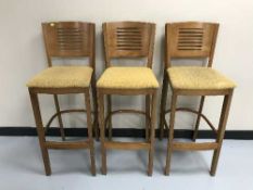 Three contemporary bar stools