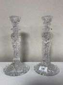 A pair of Waterford Crystal candlesticks
