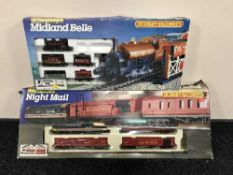 A boxed Hornby Railways Midland Belle electric trainset together with similar Night Mail electric